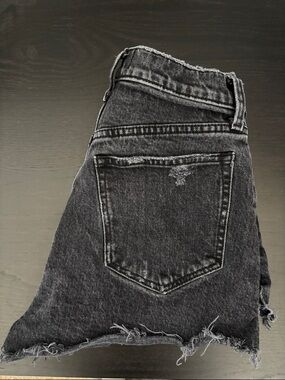 Abercrombie & Fitch Black Washed Mom Shorts